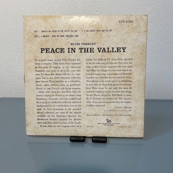 Elvis Presley 45 Record - Peace In The Valley - Picture 2 of 4